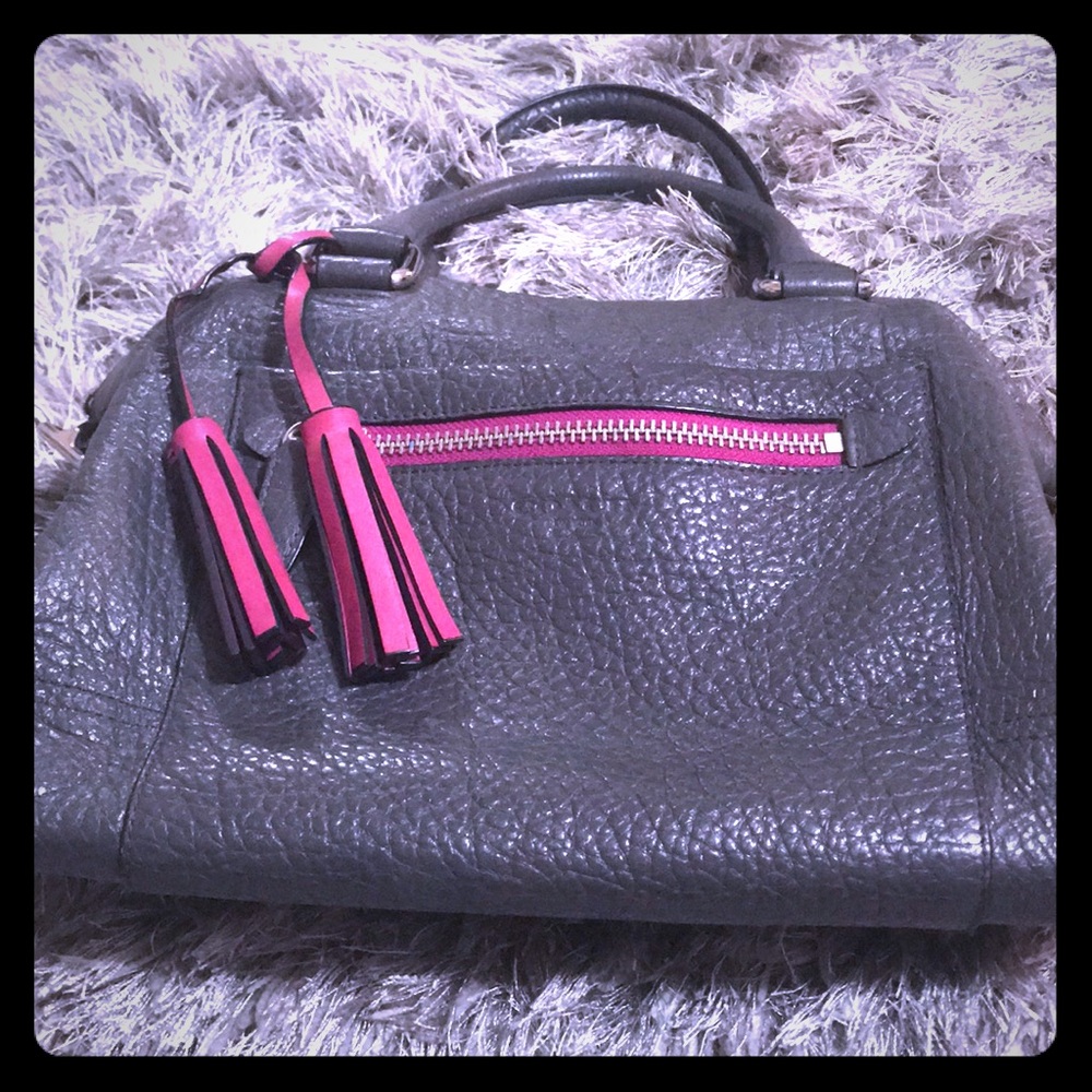 Coach grey/hot pink purse.